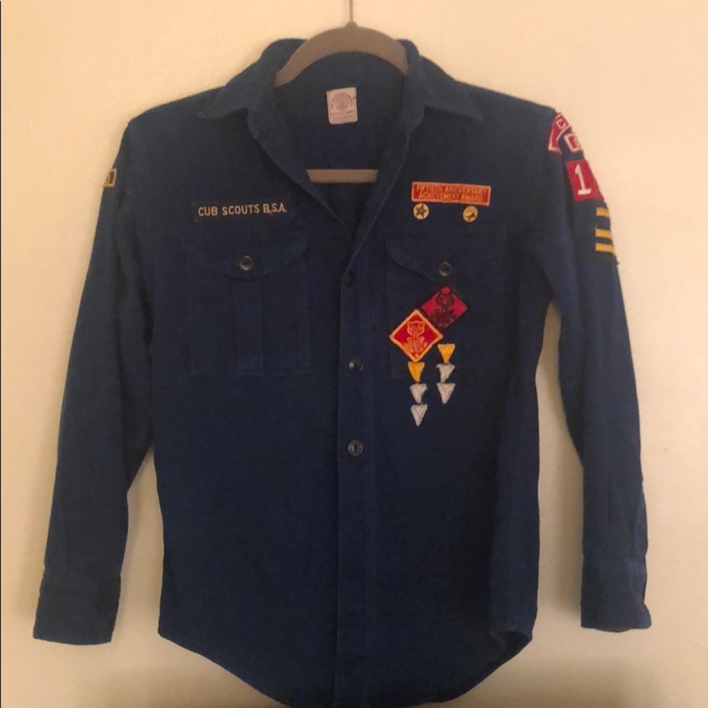 Vintage Cub Scouts Navy Button up